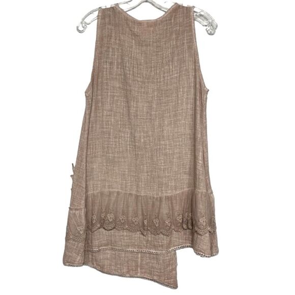 Pretty Angel Tan Sleeveless Asymmetrical Tunic - Picture 4 of 10
